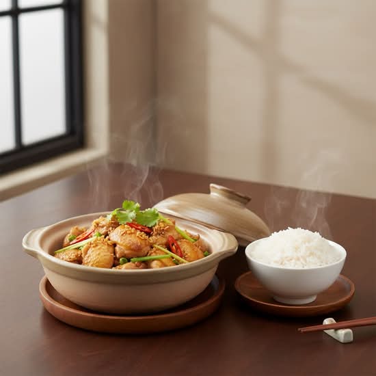 154. Free Range Chicken Hot Pot with Sand Ginger 沙薑走地雞煲
